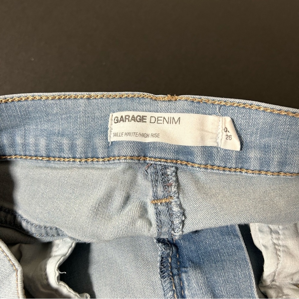 Women's Garage Denim High Rise Distressed Jeans Size 3/26 - Picture 3 of 7